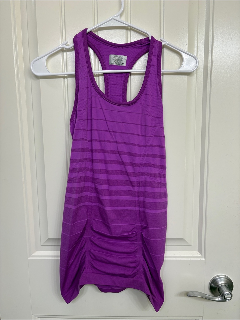 Athleta Purple Striped Racerback Tank